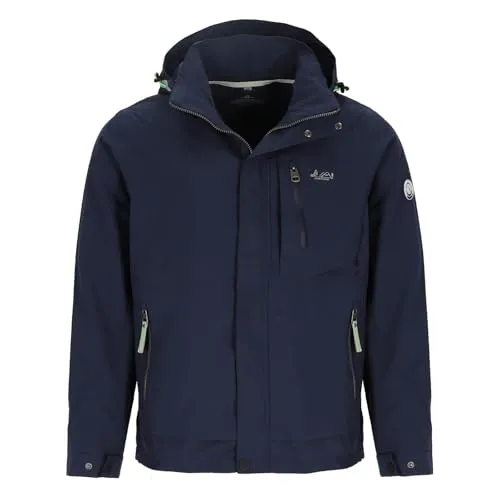 Coastguard Herren Funktionsjacke mit abnehmbarer Kapuze - Wasserdichte und atmungsaktive Outdoor-Jacke in Rauchblau Größe XL