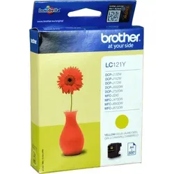 Brother LC121Y Original Tintenpatrone Gelb - 300 Seiten Seitenleistung, ideal für brillante Druckergebnisse in Brother-Druckern