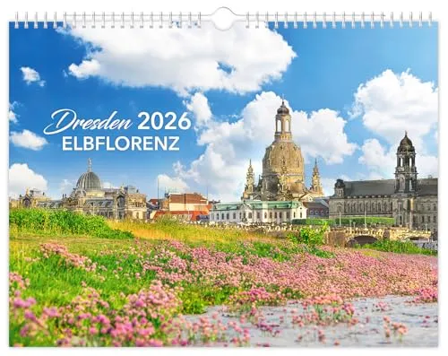Kalender Dresden Elbflorenz 2026 | 40 x 30 cm | schwarzes Kalendarium