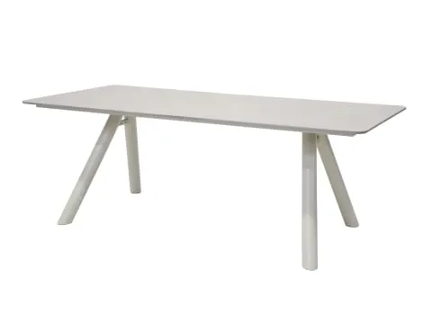 MWH Royal Garden Free Gartentisch Sand 208x100x75cm - Stilvoller Gartentisch in Sandoptik für Terrasse, Garten oder Balkon. Robuste Konstruktion aus wetterfestem Stahl und pflegeleichter Tischplatte für gesellige Stunden im Freien.