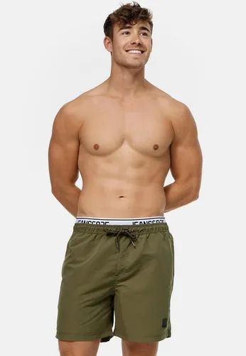 Indicode Badeshorts Herren Solomon Schwimmshorts mit elastischem Bund und Kordelzug