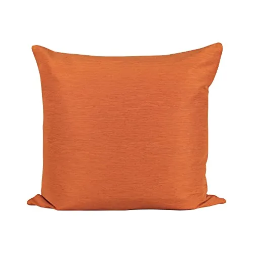 Kissenhülle Kissenbezug 40 x 40 cm Orange, elegant meliert, Kissenbezüge dekorativ für Wohnzimmer, Kopfkissenbezug, Sofakissen Dekokissen mit Reißverschluss