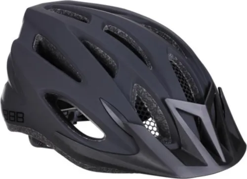 BBB Condor Helm matt black | Kopfumfang L 58-61,5cm - Fahrradhelme mit Fliegennetz für Insektenschutz und 18 Belüftungsöffnungen für optimale Luftzirkulation. Ideal für Rennrad und Mountainbike, sicher durch In-Mold-Technologie.