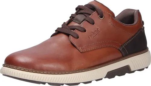 Rieker Booties B3313-24 - Herren Halbschuhe in Braun, Größe 43 - Schnürhalbschuhe aus hochwertigem Glattleder mit Antistress-Komfort und herausnehmbarer Einlegesohle für optimalen Tragekomfort. Ideal für den täglichen Gebrauch und vielseitig kombinierbar.