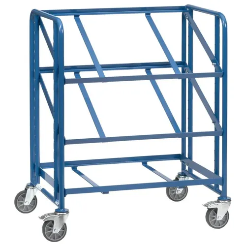 Fetra Eurokastenwagen 2390, 3 Etagen, offene Rahmen - Praktischer Eurokastenwagen mit 3 Etagen, ideal für 6 Eurokästen. Tragkraft von 250 kg und variable Etagenhöhen für optimale Flexibilität. Made in Germany mit 10 Jahren Garantie!