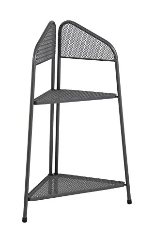 MWH Das Original FQS90008A Eckregal, Shelfo, grau - Gartensichtschutz, witterungsbeständig und einfach zu reinigen für eine langlebige Nutzung im Außenbereich.