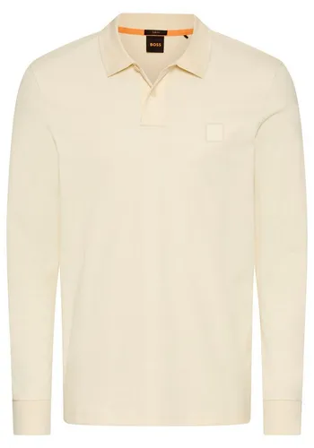 BOSS ORANGE Poloshirt Passerby - Gelb mit BOSS-Logobadge XXL - Herren-Shirts, hochwertiges Poloshirt aus elastischem Jersey mit BOSS-Logobadge, ideal für einen lässigen Look.