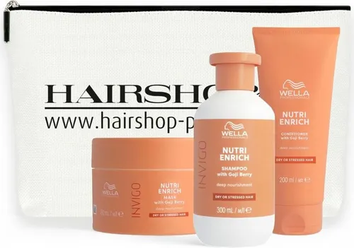 Wella Professionals Invigo Nutri-Enrich Set - Shampoo, Conditioner & Maske - Shampoos Set für trockenes, beanspruchtes Haar. Nährt intensiv mit Goji-Beeren und spendet Feuchtigkeit für revitalisierte, geschmeidige Haare.