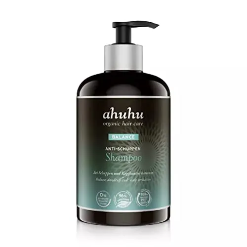 ahuhu BALANCE Anti Schuppen Shampoo XXL (500ml) - Shampoo für trockene Kopfhaut, besonders effektiv gegen Schuppen und Juckreiz. Pflegt mit feuchtigkeitsspendenden Wirkstoffen und ist vegan.