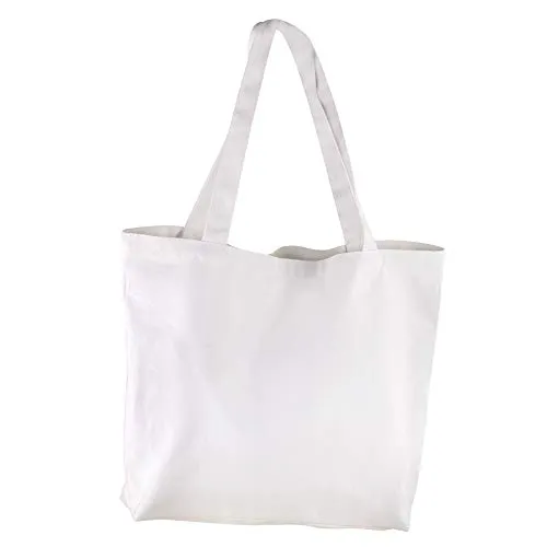 Rayher 53987102 Basic Shopper, weiß, 46 x 35 cm, Textiltasche, Stofftasche, Einkaufsbeutel, Stoffbeutel, 330g/m2, unbedruckt