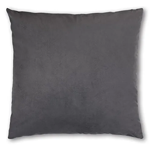 Kissenhülle Zierkissen Uni samt Kissenbezug Deko Kissen ca. 40x40 50x50 oder 60x60#1236 (grau, 40x40)
