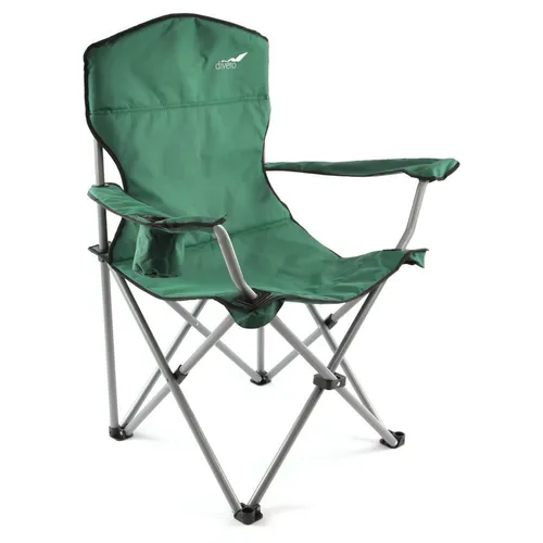 DIVERO Faltstuhl XL mit Armlehne dunkelgrün Getränkehalter extra breit stabil