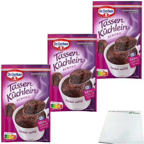 Dr. Oetker Tassenküchlein Schoko 3er Pack 3x55g Beutel usy Block