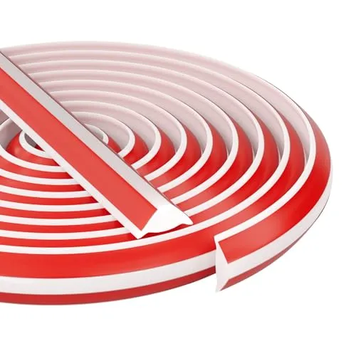 Flexible Selbstklebend Zierleisten Deckenleisten, TPE Dreieck Zierleiste Decken und Wandübergang, Abschlussleiste für Küchenarbeitsplatte und Fliesenkanten (5M,12mm*9mm)