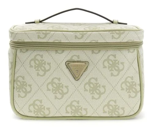 GUESS Kosmetiktasche Toiletry Train Case Sage Logo hellgrün in grün von GUESS