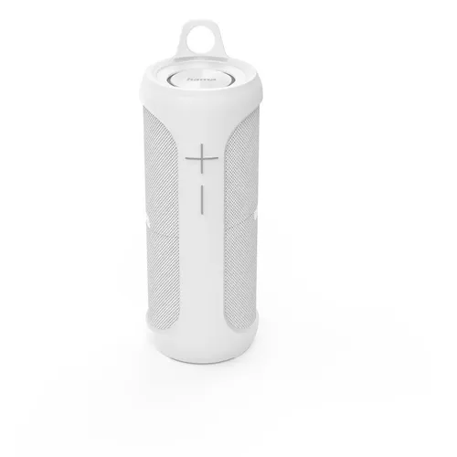 Hama Twin 2.0 Mobiler Bluetooth-Lautsprecher - Weiß - Lautsprecher, wasserdicht nach IPX7 für Musikgenuss überall. Mit 20 Watt Stereo-Sound und bis zu 6 Stunden Spielzeit – ideal für Gartenpartys oder am Strand.