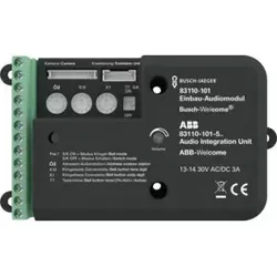 Busch-Jaeger 83110-101 Einbau-Audiomodul - Audiomodul für Briefkästen und Klingelanlagen, mit einstellbarer Sprachlautstärke und integriertem Türöffner-Relais. Ideal für die Busch-Welcome 2-Draht-Systeme.