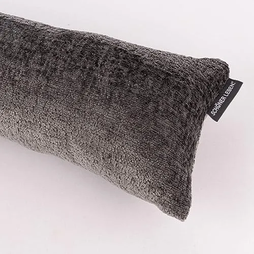 Produktbild SCHÖNER LEBEN. Zugluftstopper Soft Teddy Deluxe grau, 130cm