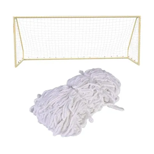 DEWIN Ersatznetz Fußballtornetz, Ersatznetz Alu-Minitor Fußballnetze Sportersatz Fußballtor Post Netz für Sport Match Training 6 * 4ft Weiß
