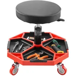 VEVOR Werkstatthocker mit Ablage in rot von Vevor