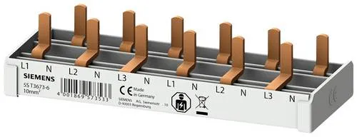 Siemens 5ST3673-6 Stiftsammelschiene kompakt, 10qmm, 6TE - Kompakte Stiftsammelschiene mit 10 mm Querschnitt, ideal für den professionellen Einsatz in Schaltschränken. Hohe Qualität und einfache Montage.