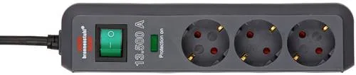 Brennenstuhl Steckdosenleiste Eco-Line, 1,5m Kabel, 3-fach