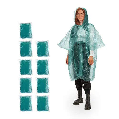 30x Regenponcho Notfall Poncho Einmal Regenjacke einweg Regenumhang Regenschutz