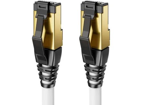 deleyCON deleyCON 0,5m CAT8.1 Patchkabel Netzwerkkabel RJ45 LAN DSL Kabel LAN-Kabel