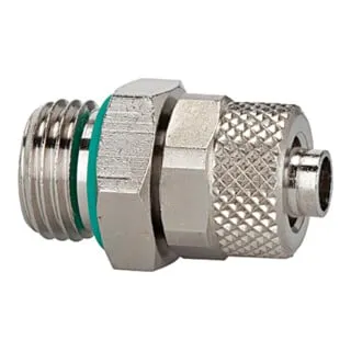 Riegler Gerade Einschraubverschraubung, FKM O-Ring, G1/8 a., Schlauch 6/4