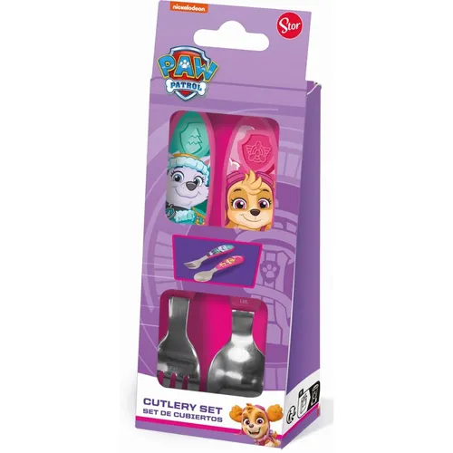 Paw Patrol Girl Superpowers Metall-Ergo-Besteckset, 2-tlg.