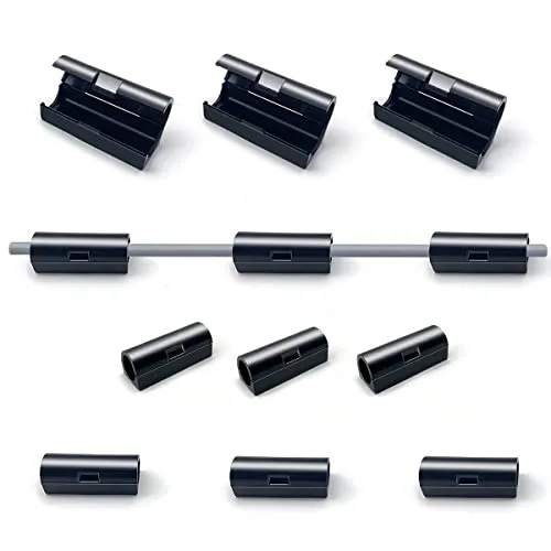 StüCk Schwarze Kabelhalter Kabelclips, Selbstklebend Schreibtisch KabelfüHrung, Kabel organizer Clip Kabelorganisation füR Kabelclips, Schreibtisch, BüRo Und Zuhause (02 - Large) 40