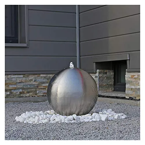 CLGarden Edelstahl Gartenbrunnen ESB4 mit LED-Beleuchtung von CLGarden