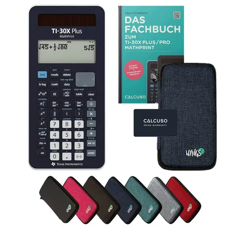 Texas Instruments TI-30X Plus MathPrint Taschenrechner mit Schutztasche und Fachbuch - Wissenschaftlicher Taschenrechner mit hochauflösendem Display, ideal für Schule und Studium. Inklusive robuster Schutztasche und Fachbuch mit Schritt-für-Schritt-Anleitungen.