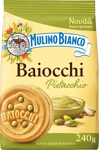 Baiocchi gefüllte Pistazienkekse 240g - Mulino Bianco