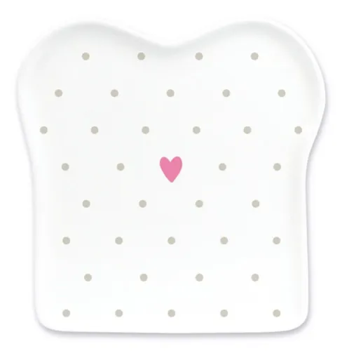 Grafik Werkstatt Toastständer Grafik-Werkstatt Toast-Teller mit Spruch, Porzellan, lebensmittelecht, spülmaschinengeeignet