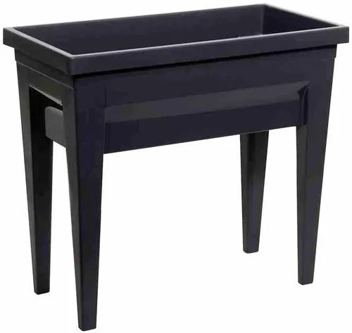 EDA 13923G.ANTCX4 Hochbeet VEG&Table City anthrazit grau - Hochbeet aus UV-beständigem Kunststoff mit 57L Wasserreservoir, ideal für Gartenliebhaber, um Pflanzen optimal zu versorgen.