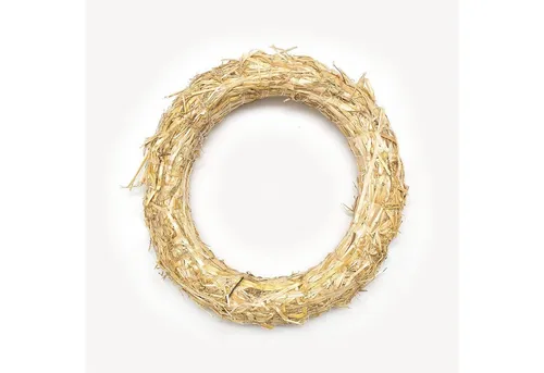 DekoPrinz® Bastelkranz Natur Strohkranz / Strohrömer Rohling, Ø40 cm, 6 cm Stärke