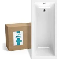 Calmwaters Badewanne Modern Square, Weiß, 170 x 75 cm