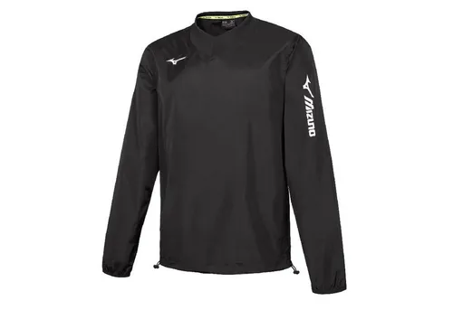Mizuno Trainingsjacke Trad Rain Jacket (M) L - Funktionsjacke aus 100% Polyester, Größe L, in Schwarz, ideal für Handball und schützt vor Regen.