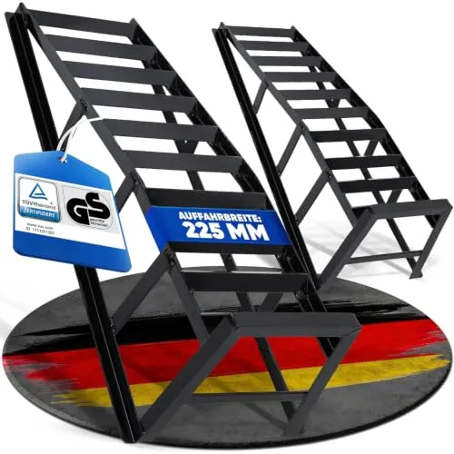 NTG 2er Set Stahl-Auffahrrampe 2t für Pkw von NTG