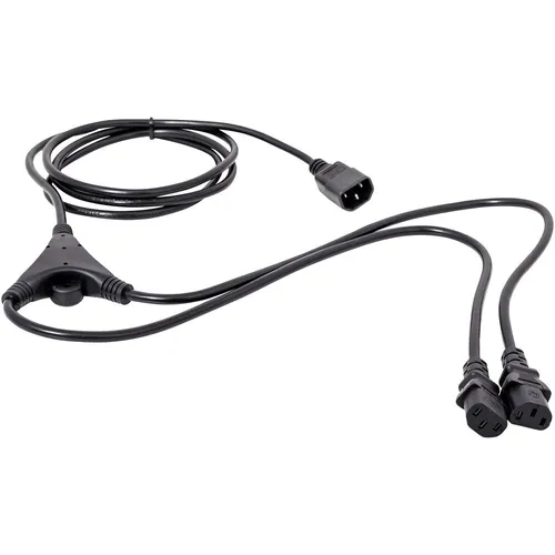 HAWA 1008273 Kaltgeräte Y-Kabel  Schwarz 5.00 m
