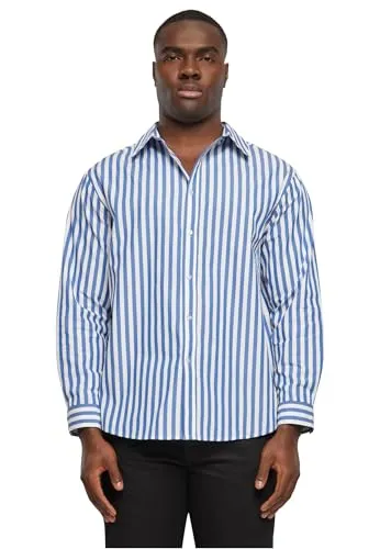 Urban Classics Herren Striped Summer Shirt, Langarm Hemd für Männer, Größen S - 5XL