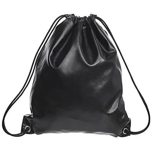 whatUneed Kordelzugtaschen für Herren und Damen, Lederrucksack, Rucksack, Rucksack, Gymsack für Sport, Reise, Outdoor, für Erwachsene