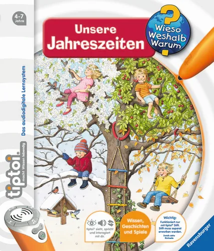 RAVENSBURGER tiptoi® Buch - Unsere Jahreszeiten - Mitmachbuch für Kinder von 4-8 Jahren, das spielerisch die Jahreszeiten erklärt und interaktive Lernerlebnisse bietet.