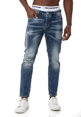 RedBridge Slim-fit-Jeans Hose Straight Leg Denim Pants Distressed-Look