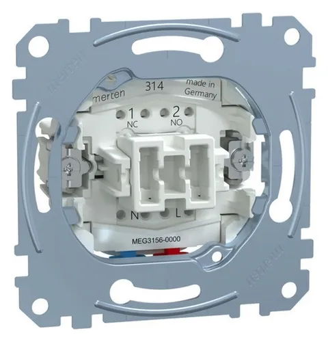 Merten MEG3156-0000 Taster-Einsatz, Wechsel 1?polig, 10 A, AC 250 V, Steckklemmen