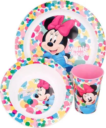 Minnie Mouse 3 Teile Mehl Set Teller, Schüssel Und Becher von Minnie Mouse