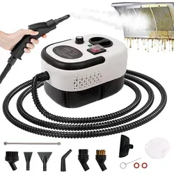 Handdampfreiniger 2500W - Tragbarer Hochdruckreiniger für effektive Reinigung - Dieser vielseitige Handdampfreiniger mit 2500W Leistung und 1200ml Wassertank erleichtert die Reinigung von Böden und Fenstern. Die schnelle Aufheizzeit von 15 Sekunden ermöglicht effizientes Arbeiten.