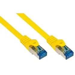 kabelmeister® Patchkabel, Cat. 6A, S/FTP, PiMF, halogenfrei, 500MHz, gelb, 7,5m