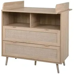 Wickelkommode  Rafia , holzfarben , Maße (cm): B: 100 H: 105 T: 77.5